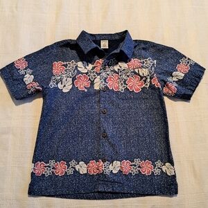 Gymboree boys size XXL or 7 years Vintage sizing Hawaiian design shirt